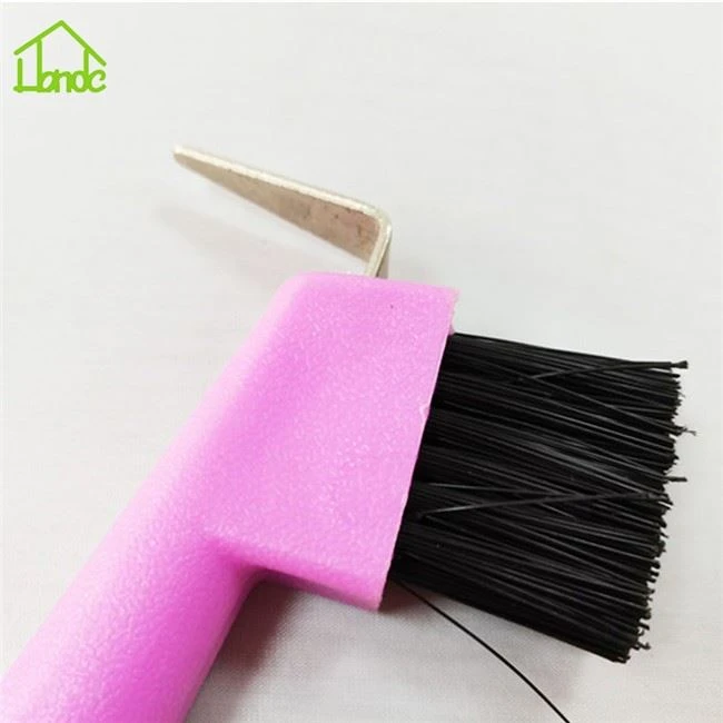 Dark Pink Hoof Pick with Brush